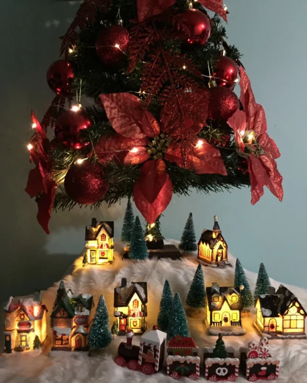 (🎅VORGA VENDO NUN🎄) Kristnaska Malgranda Domo LED-Ornamado