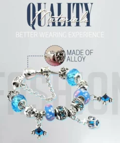 Crystal Blue Exotic Beaded Bracelet