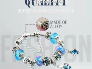 Crystal Blue Exotic Beaded Bracelet