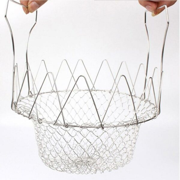 Magical Foldable Stainless Steel Kitchen Basket