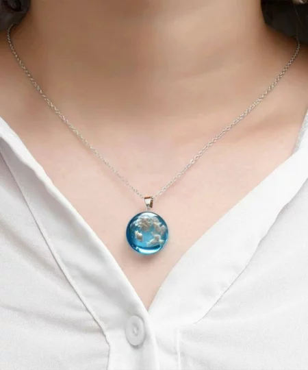 Clouds Of Heaven Resin Necklace