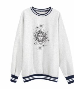 Plus Size Autumn Winter Sun Star Sweatershirts