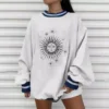 Plus Size Autumn Winter Sun Star Sweatershirts