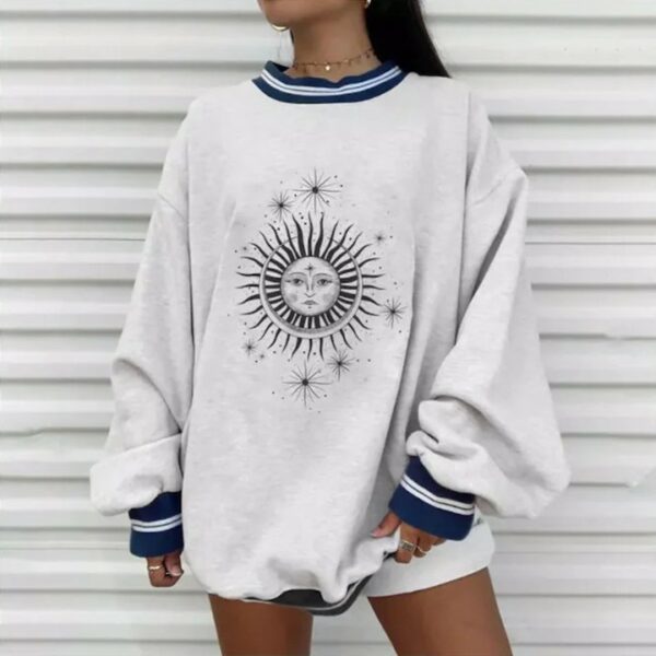 Plus Size Herbst Winter Sun Star Sweatershirts