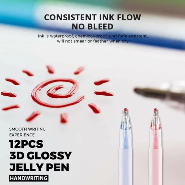 (50% OFF) 3D Glossy Jelly Ink Pen （6Pcs /pack）