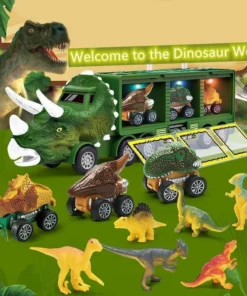 Dinosaur transport toy car with its own music and lights