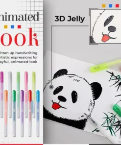 (50% Gbanyụọ) 3D Glossy Jelly Ink Pen (6Pcs / ngwugwu)