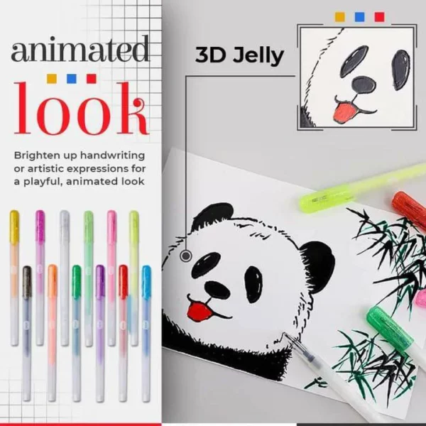 (50% OFF) 3D Glanzpabeier Jelly Ink Pen （6 Pcs / Pack）