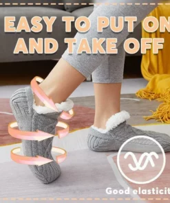(?Diyariya Sersalê) Plus Velvet Thickening Socks Shoes