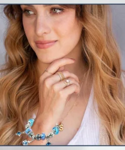 Crystal Blue Exotic Beaded Bracelet