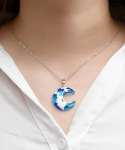 Clouds Of Heaven Resin Necklace