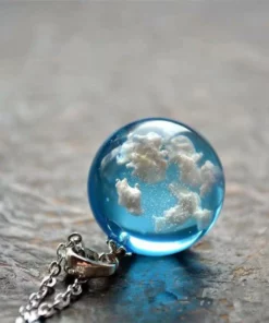 Clouds Of Heaven Resin Necklace