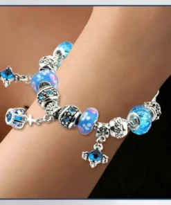 Crystal Blue Exotic Beaded Bracelet