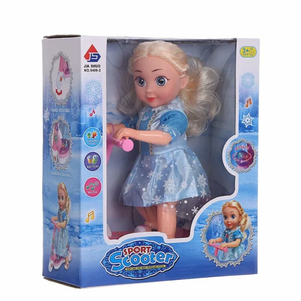 Xoguetes para nenas, boneca de scooter universal con mando a distancia