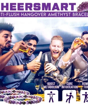 CheerSmart™ Anti-Flush Hangover Amethyst Bracelet