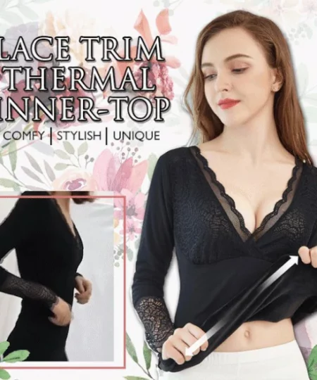 XtraWarm™ Lace Trim Thermal Top