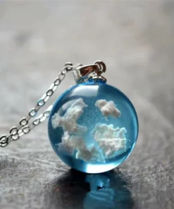 Clouds Of Heaven Resin Necklace