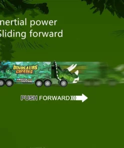 Dinosaur transport toy car with its own music and lights