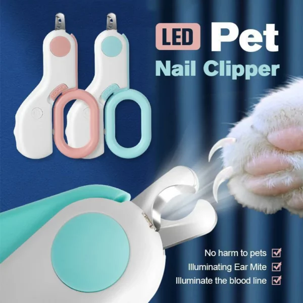 (PRÉ VENDA DE NATAL - 50% DE DESCONTO) Cortador de unhas LED para animais de estimação - compre 2 e ganhe 2 grátis