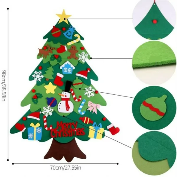 (🎄Hoʻolaha Kalikimaka mua--50%OFF) Hoʻonohonoho ʻia ʻo Felt Christmas Tree