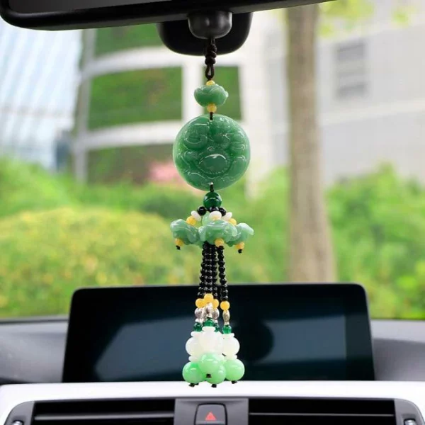 Green Jade Car Car Hanging Charm