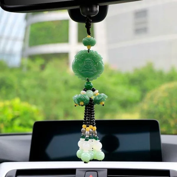 Green Jade Car Car Hanging Charm