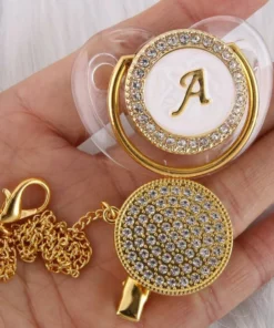 LETTER PEARL CRYSTAL PACIFIER