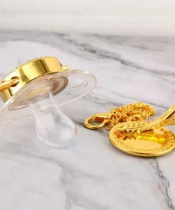 LETTER PEARL CRYSTAL PACIFIER