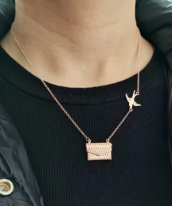 Custom Photo Engraved Handbag Necklace