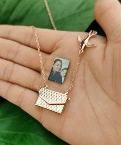 Custom Photo Engraved Handbag Necklace