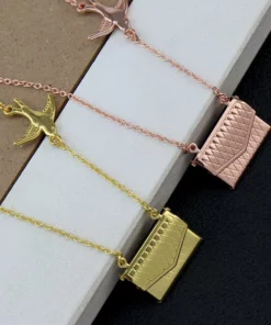 Custom Photo Engraved Handbag Necklace