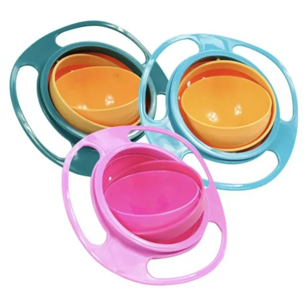 (LASTA TAGO-PROMOCIO - ŜPARU 50% rabaton) Anti-Spill Baby Bowl-Buy 2 Akiru kroman 10% rabaton