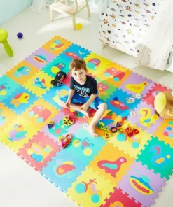 10 件装图案泡沫拼图地毯