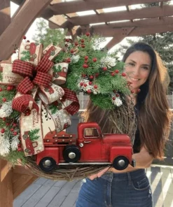 💥50% Off💥Red Truck Christmas Wreath