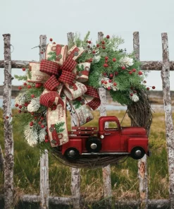 💥50% Off💥Red Truck Christmas Wreath