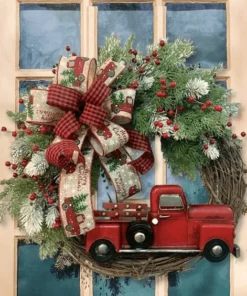 💥50% Off💥Red Truck Christmas Wreath