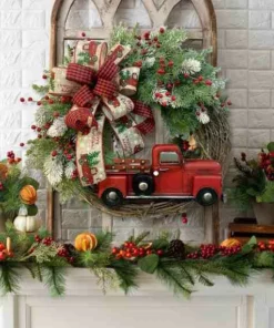 💥50% Off💥Red Truck Christmas Wreath