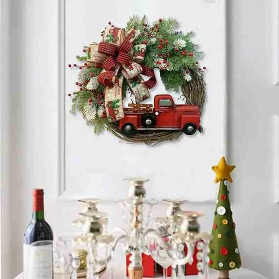 💥50% Off💥Red Truck Christmas Wreath