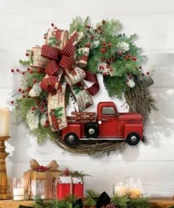 💥50% Off💥Red Truck Christmas Wreath