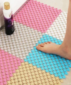 1Pcs Anti-slip Bath Mat Plastic Waterproof Floor Mat