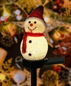 Christmas sales 50%OFF-- Waterproof solar snowman lamp.