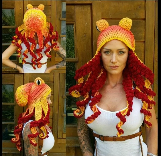 Crochet Octopus Hat —— A Very Good Birthday/Christmas Gift