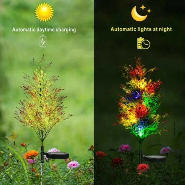 (🎄Promoção de Natal antecipada🎄 - 40% de desconto) Luz solar para árvore de Natal no jardim