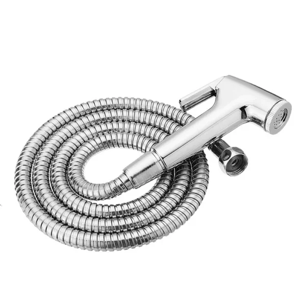 Ręczna główka prysznicowa Douche rączka bidetowa z wężem 1.5 m - srebrna