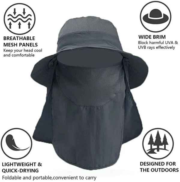 (🔥 Временско ограничена понуда🔥-50% ПОПУСТА) Рибарска капа за заштиту од сунца на отвореном