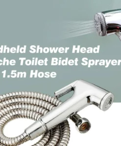 Handhold Shower Head Douche Toilet Bidet Sprayer With 1.5m Hose - Silver