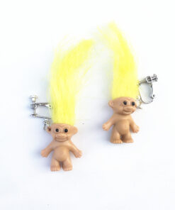 Retro Troll Doll 90s Kitsch Earrings