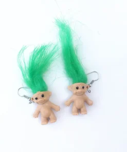 Retro Troll Doll 90s Kitsch Earrings