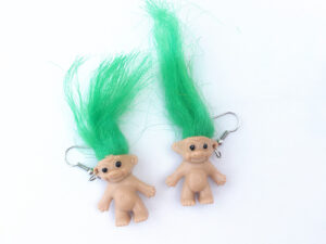 Retro Troll Doll 90s Kitsch Earrings
