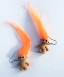 Retro Troll Doll 90s Kitsch Earrings